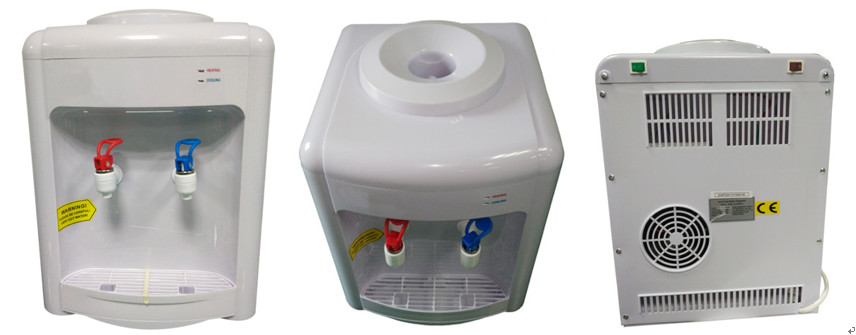Electrical Cooling Office Hot Cold Water Dispenser White Color ABS Plastic Housing