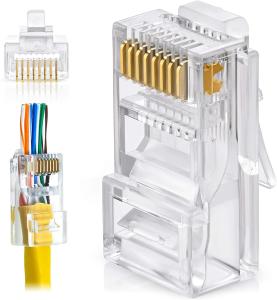 China Male UTP Cat5e Cat6 Toolless RJ45 Connector For LAN Cable wholesale