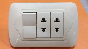 China Modern Outlets And Switches , Hotel / Office Single Electrical Outlet Elegant Design wholesale