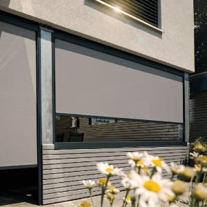China Waterproof Radiant Energy Zip Track Blinds Remote Control wholesale