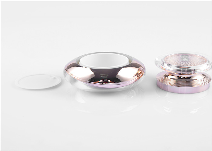 Empty Clear Octagon Shape Acrylic Cosmetic Cream Jars 50g For Skin Care