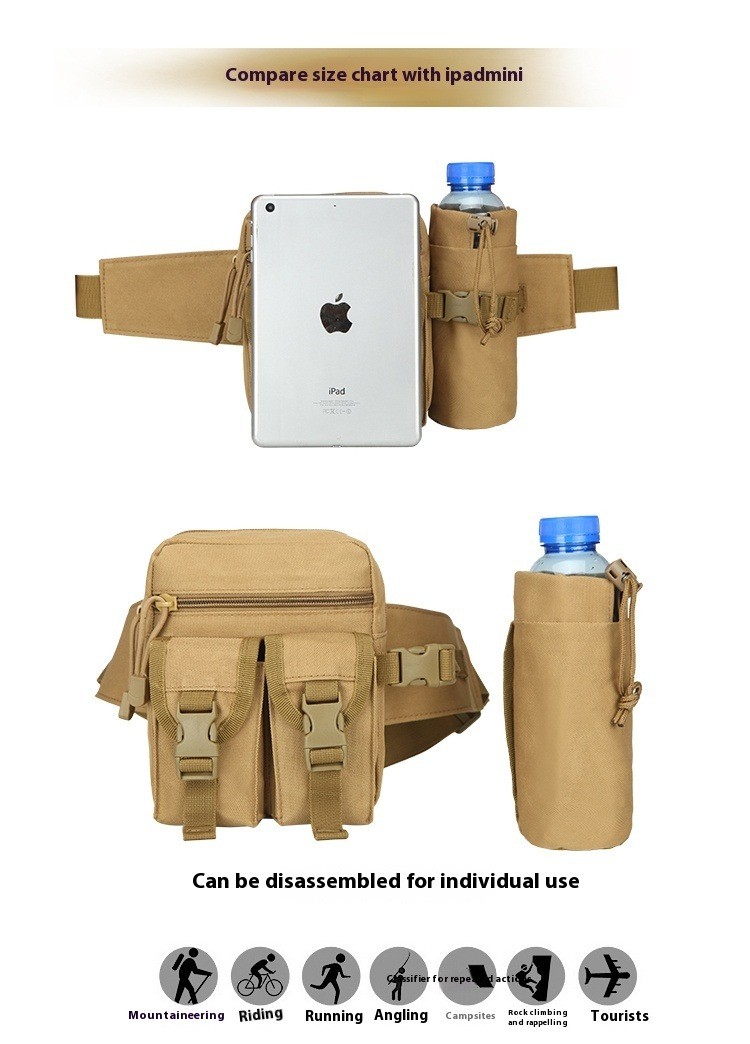 Fanny Pack Men'S Multi-Functional Sports Waterproof Small Fanny Pack Kettle Satchel Outdoor Riding Fishing Travel Kit