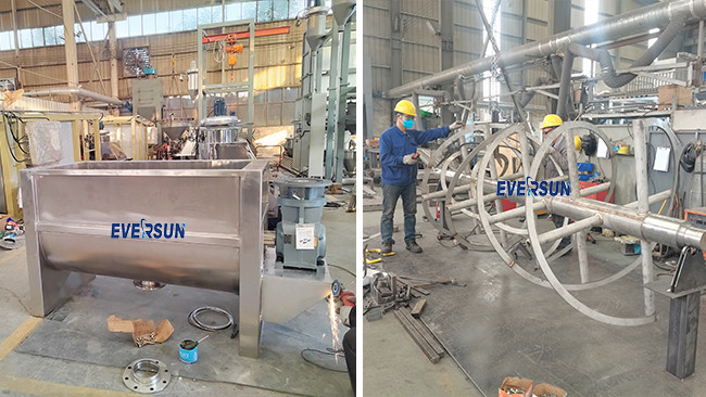 Adjustable 20-100rpm Triple Blades Ribbon Blender Machine For Detergent Powder