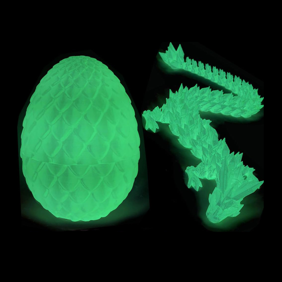 Articulated Crystal in Egg Executive Fidget Desk Toy 3D Printed Dragon Eggs for Unisex Age Range 5-7 Years