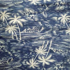 China Beach Pants Liberty Print Fabric 160gsm Washable Hawaiian Style Coconut Palm Pattern wholesale