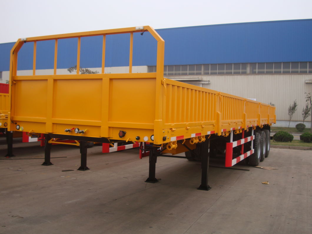 3 Axles Side Wall Cargo Truck Semi Trailer 3 Axles Platform Side Wall Flatbed Semi Trailer with Panel