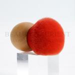 Wooden Base Red Bamboo Kabuki Brush Round Kabuki Brush Eco Friendly