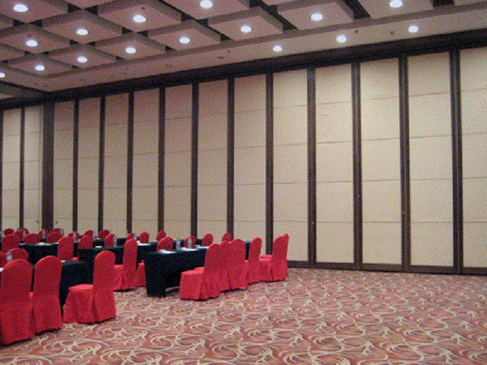 Luxury Hanging System Office Partition Aluminum Folding Sliding Doors 3 1 / 4 Inch