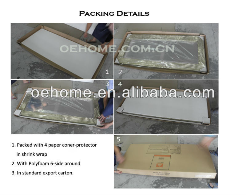 Venetian Asymmetrical Mirror Wall Mounted Bathroom Mirror For Interior Decorating