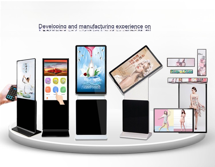 65" inch Alone stand digital signage board kiosk WIFI network Android player screen remote control monitor