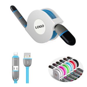 China Promotional USB stretch cable PVC logo customized Iphone cable wholesale