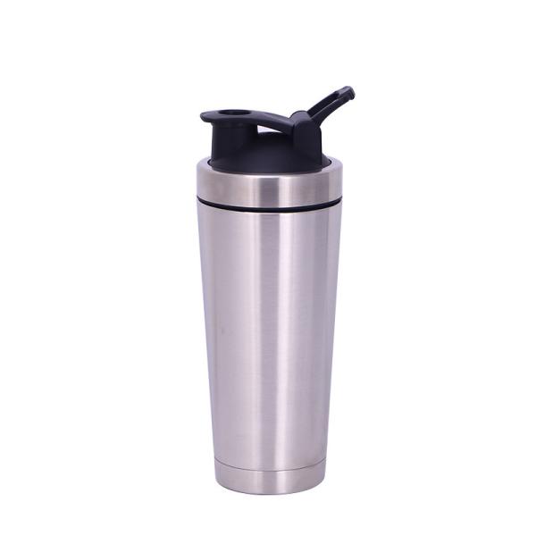 Stainless Steel Ice Protein Powder Bottle Insulated Gym Water Bottle Shaker