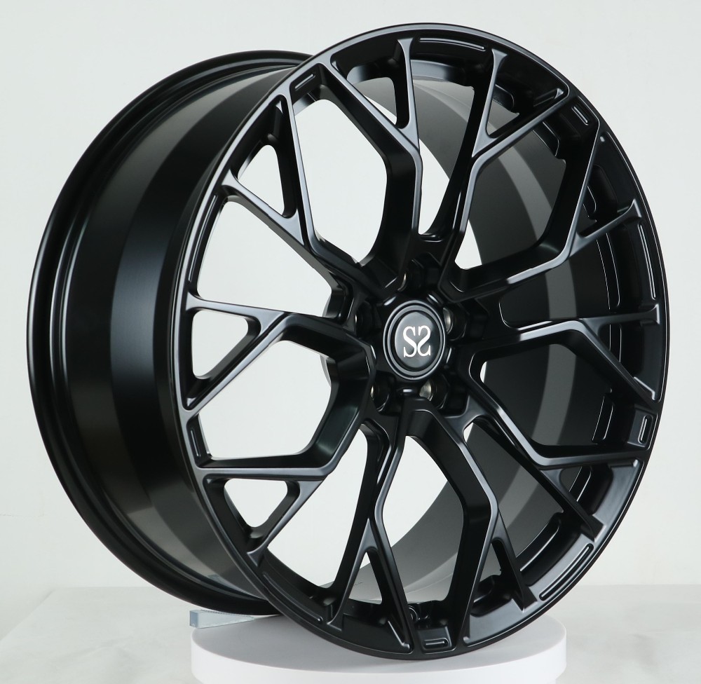 20 inch staggered 5*112 black milled forged alloy wheels for McLaren