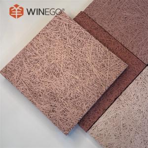 China Colorful Painting Wood Wool Acoustic Panels Customized Shapes Decoration wholesale