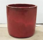 Red 50x50cm Round Ceramic Flower Pots Large Outdoor