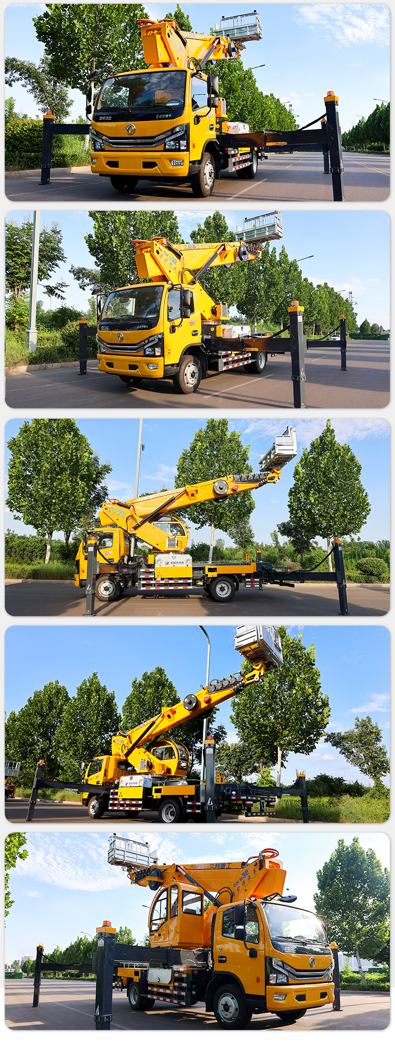 GKS32 aerial pick-up truck with basket high platform telescopic boom operating truck for sale
