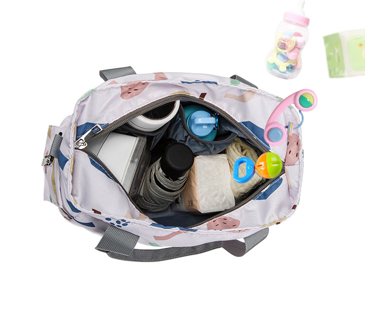ODM OEM Oxford Multi Functional Nappy Shoulder Hand Bag 27*15*25cm