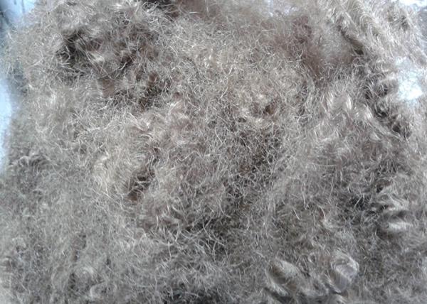 High Tenacity Polyester Staple Fiber , Brown Synthetic Staple Fibres Anti -
