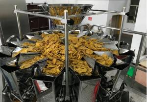 China Automatic Banana Chips SS304 2.5L Fruit Multihead Weigher wholesale
