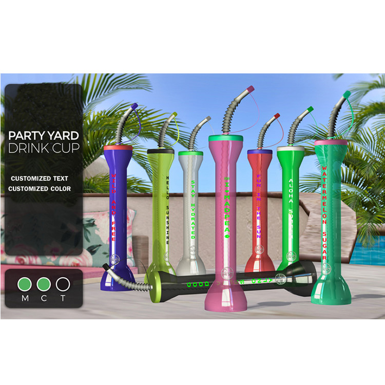 Extra Large PET Party Yard Cups For Slush Alcoholic Beverage And Soft Drinks
