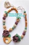 Baby sling necklace, baby bracelet, crochet bracelet, teething bracelet, crochet