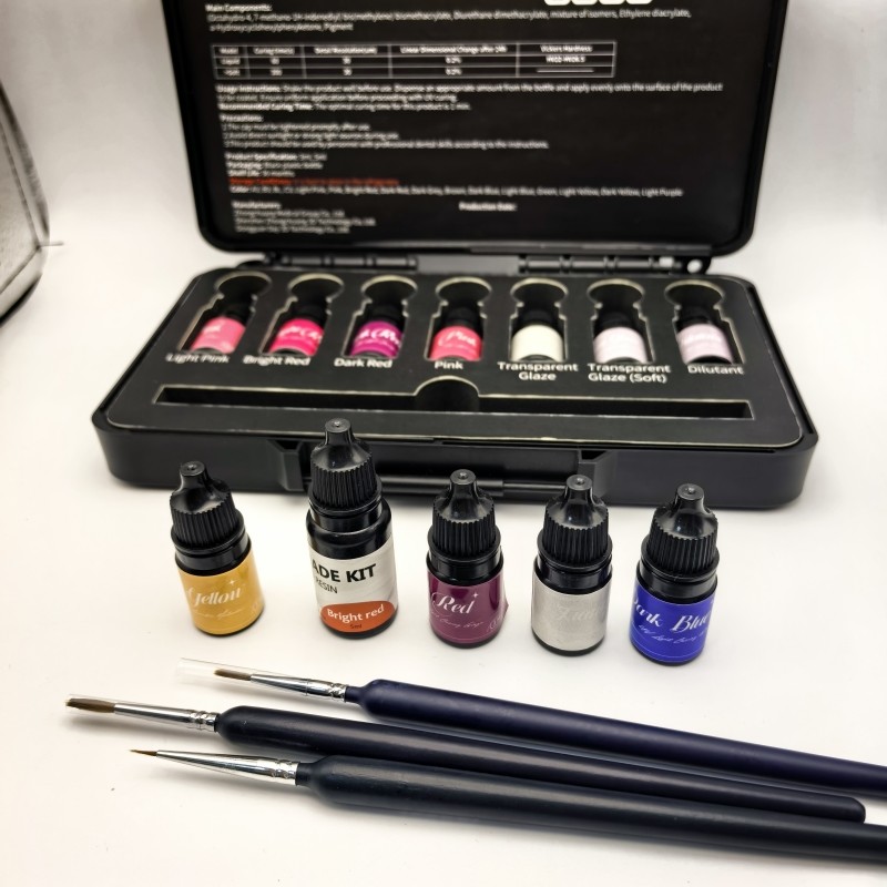 Strong Adaptability Multicolor Glaze Set-7 Piece Set Multiple Shade Selection for Natural Glass and Good Wear Resistance