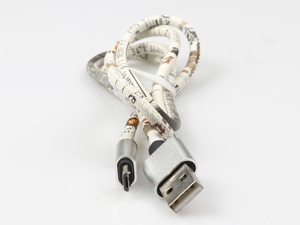 Leather Plait 1M USB Extension Cord For Smartphone Sync Data Charging Red Green