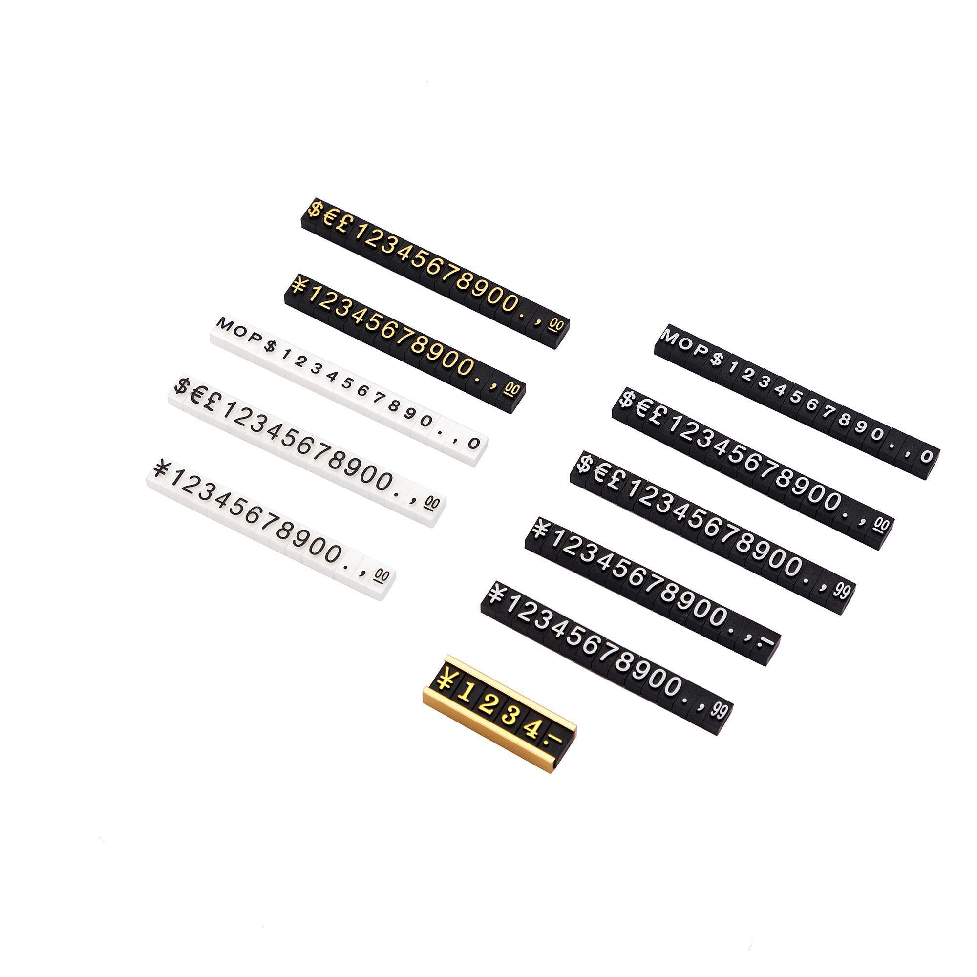 Cube Shape Clear Black Plastic Tag for Retail Display Racks in Watch and Jewelry Store