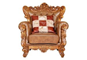 China OEM Three Piece Wood Carvings Antique Couch Sofa Set For Living Room wholesale