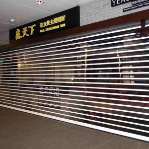 China PC100 Motorized Transparent Roller Shutter Door 2mm Thickness wholesale