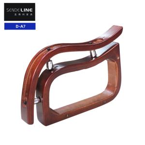 China Standard Office Chair Arm Rest Replacement Reddish Brown Solid Wood Armrest wholesale