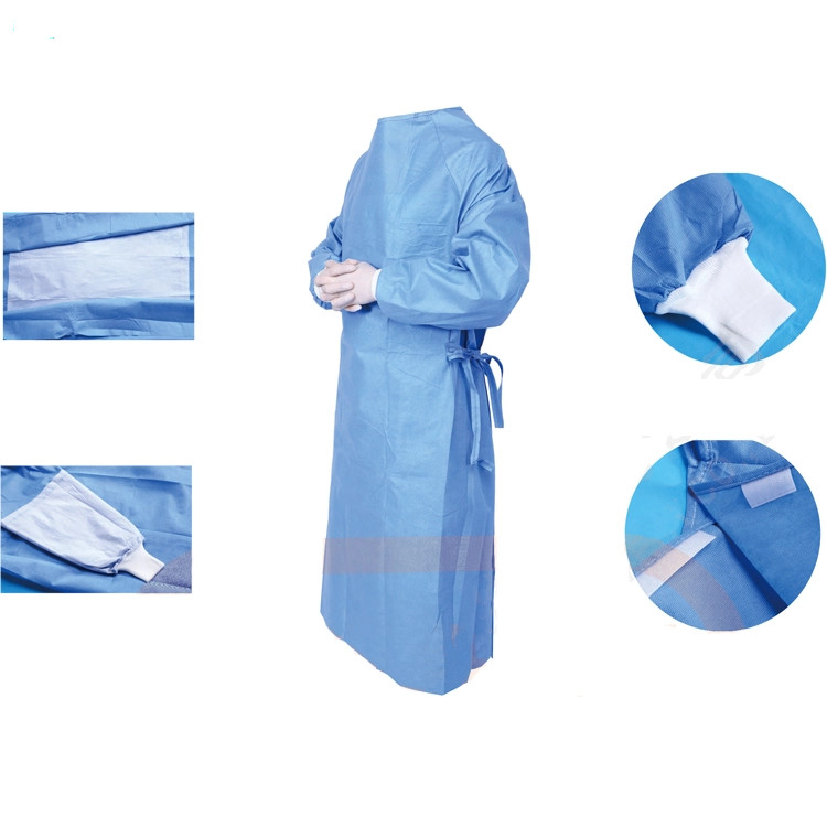Wholesale Knitted Cutt AAMI L3 Hospital Isolation Gowns