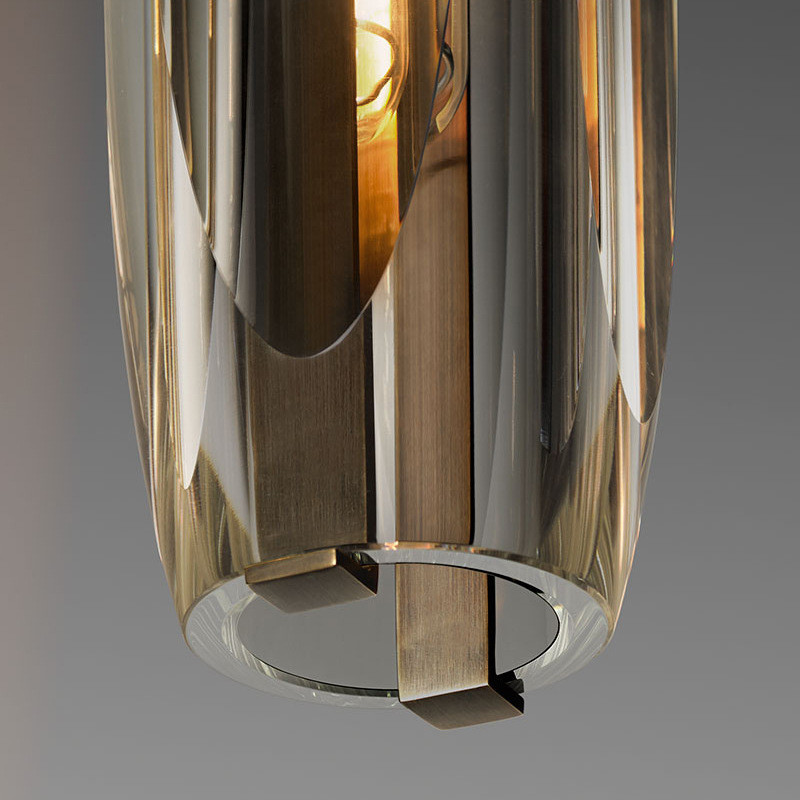 Europe Gold Crystal Vertical Pendant Light Lighting for Living Dining Room Kitchen Hallway tube lights(WH-GP-54)