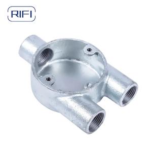 China RIFI H Way Twin Through Way Malleable Iron Box 20mm wholesale