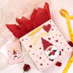 Custom Gold Foil Logo Valentine's Day De Papel Paper Gift Craft Shopping Bags