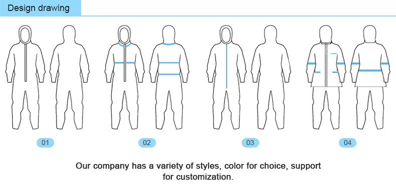 Free sample Industry safety protective disposable nonwoven SMS coveralls with hood