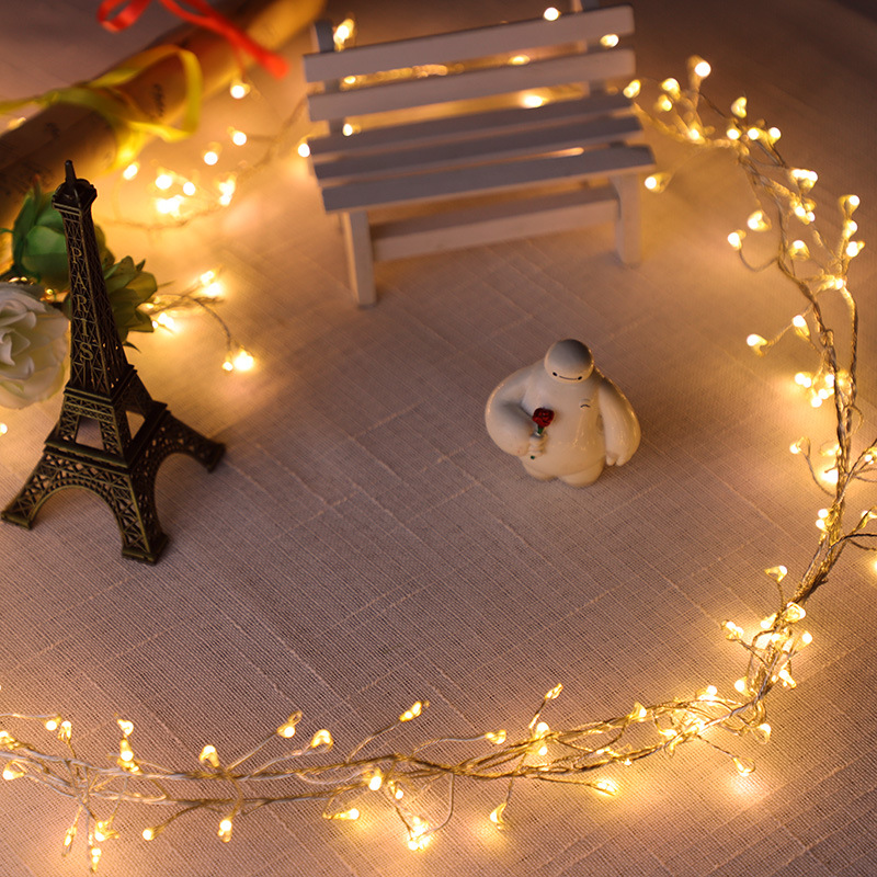 Led String Lights Copper Wire Starry Fairy Light Battery Operated Lights for Bedroom Christmas Parties Wedding Centerpiece Decor
