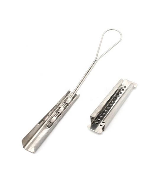 FTTH Drop Camp Optical Fiber Accessories Stainless Steel Bail Fiber Cable Clamp