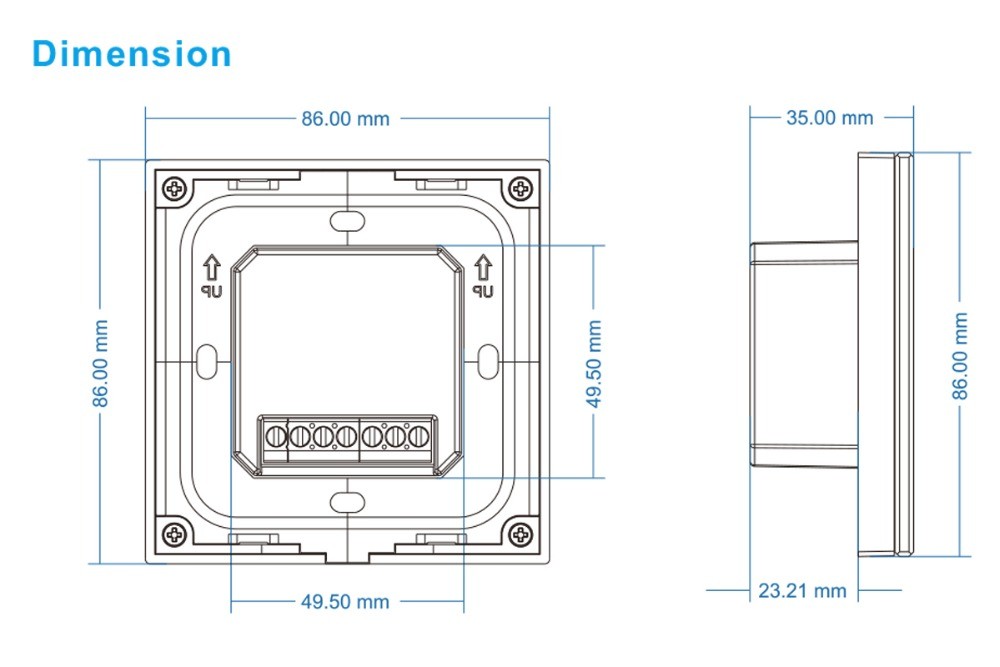 4 Zone RGBW LED Controller , Led Dimmer Touch Panel With Remote Control