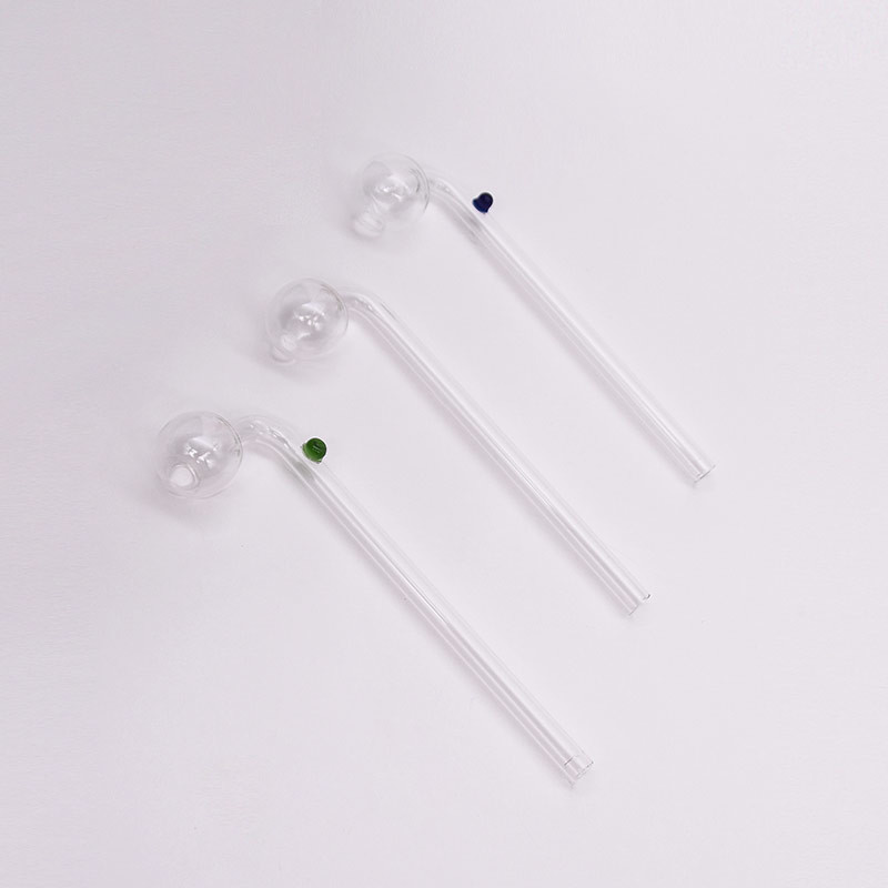 Inhale Elbow Transparent Borosilicate Glass Smoke Pipe