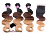 Brazilian Lace Closure Natural Black Body Wave Human Hair , 8" - 18" Length