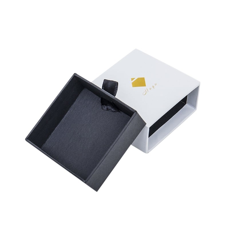 Small Sliding Style 1.5mm Cardboard Paper Drawer Boxes Packaging Ribbon Puller