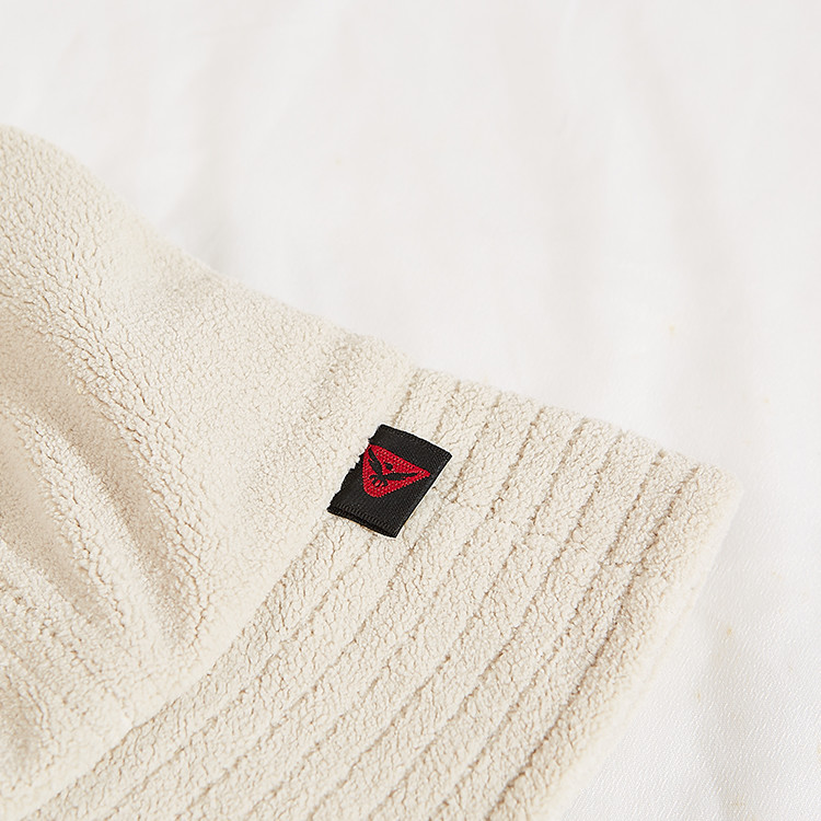 Winter Unisex Terry Cloth Soft Fabric Bucket Hat Cream Color