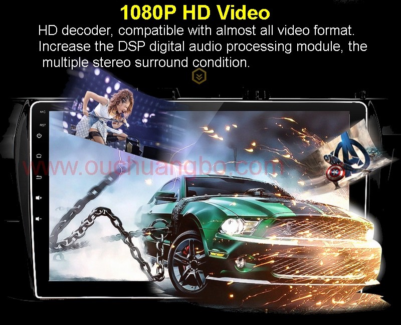 Ouchuangbo 14 inch digital screen dvd for Buick Excelle 2009-2014 with radio dual zone reverse camera androi 6.0 system