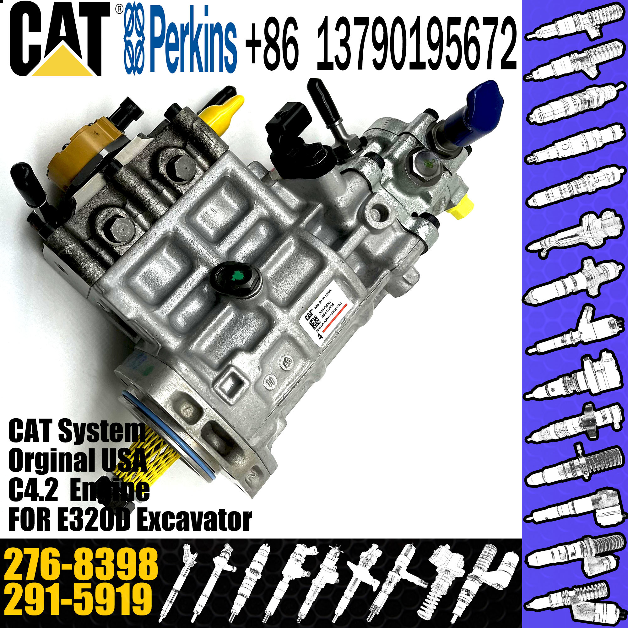 2768398 276-8398 C6.6 Engine Fuel Injection Pump 2915919 291-5919 for D6N D6K