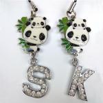 Panda Element Custom Couple Keychains Couple Key Ring Metal Cartoon