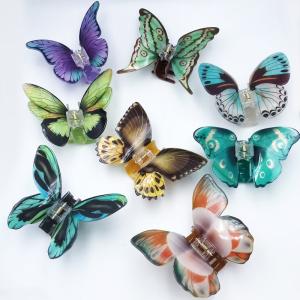 China Acrylic butterfly claw clip Fashion High quality shark clip wholesale