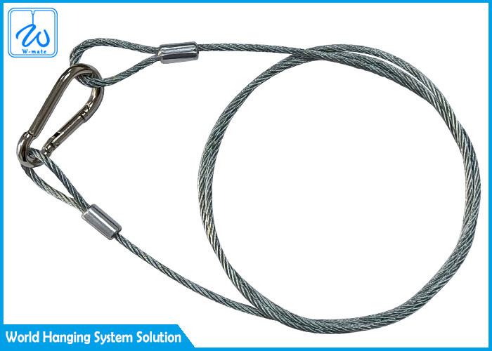Galvanized Stainless Steel 3mm Wire Rope Sling Safety Cable For Light Fixtures