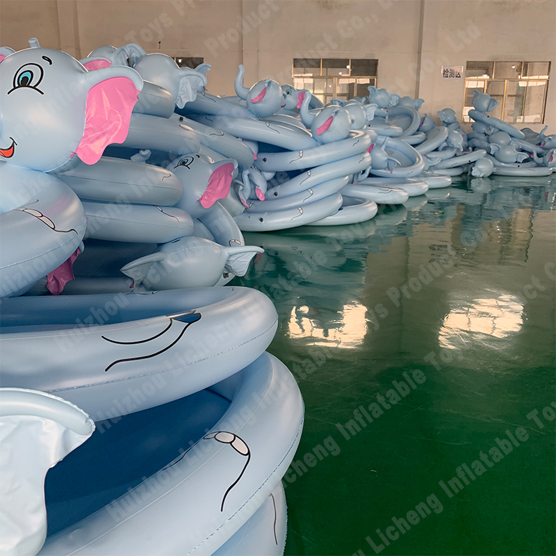 LC Animal Elephant Splash Ground Floor Pool Inflatable Spray Pool Inflatable Pool with Spray