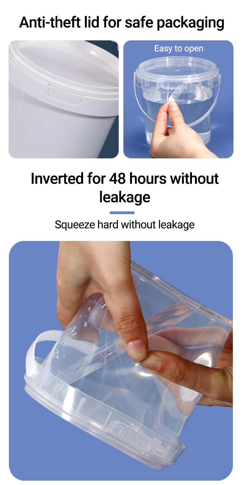 300ml-5L Plastic IML Container for Peanut Butter Shea Butter Food Sauces Packaging